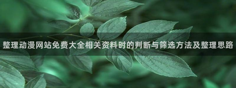 汗汗漫画完结大全：整理动漫网站免费大全相关资料时的判断与筛选方法及整理思路配图